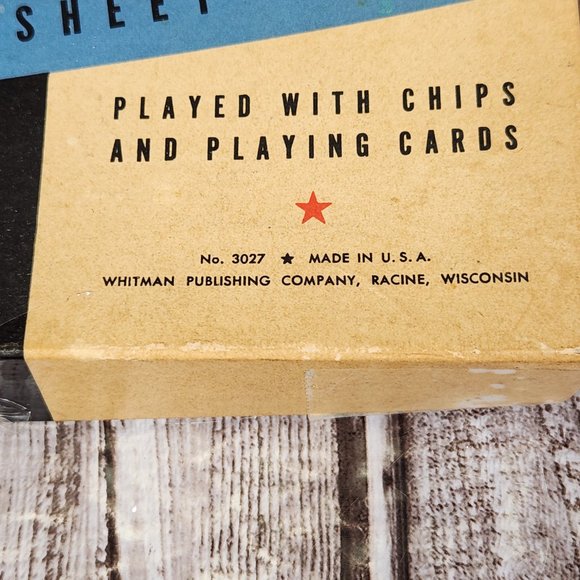 VINTAGE Rummy Royal Game Sheet Large 30"x30" Mat Box Whitman 1937 Wisconsin USA - Picture 2 of 10